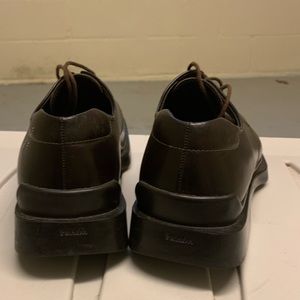 Prada Brown leather casual dress shoes